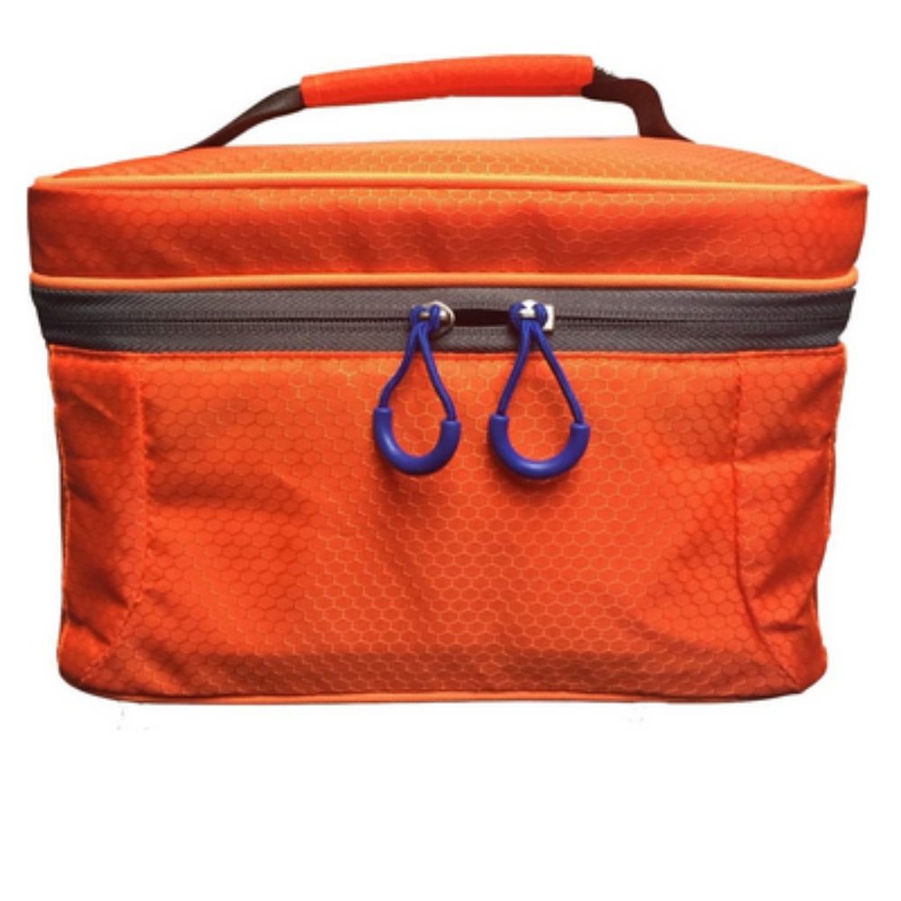 New Orange Polyester Lunch Box Bag Insulated Cool